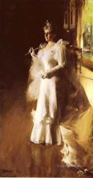 Anders Zorn Painting - Mrs Potter Palmer foremost Sweden Anders Zorn